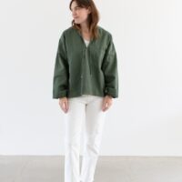 Vintage Eucalyptus Green Sailor Popover Shirt | Unisex Middy Marine Pullover | M L XL |